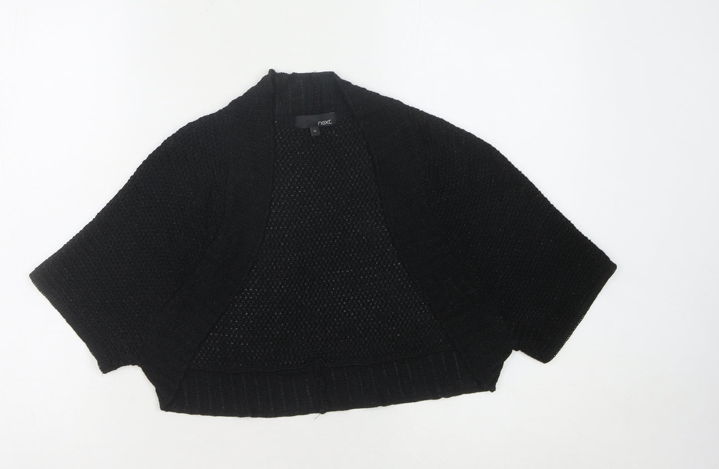 Next Women's Black Chunky-Knit Shrug XL