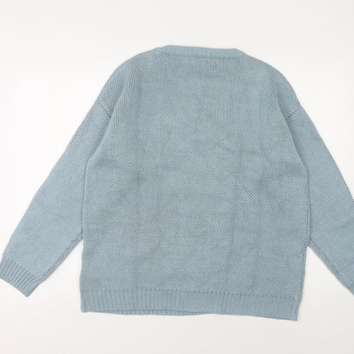 Thermolactyl Women’s Blue Floral Knit Pullover Jumper M