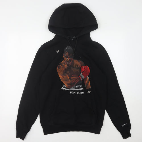Lorenzo Veratti Unisex Black XS Hoodie, Graphic, Cotton Blend