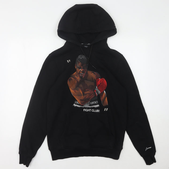 Lorenzo Veratti Unisex Black XS Hoodie, Graphic, Cotton Blend