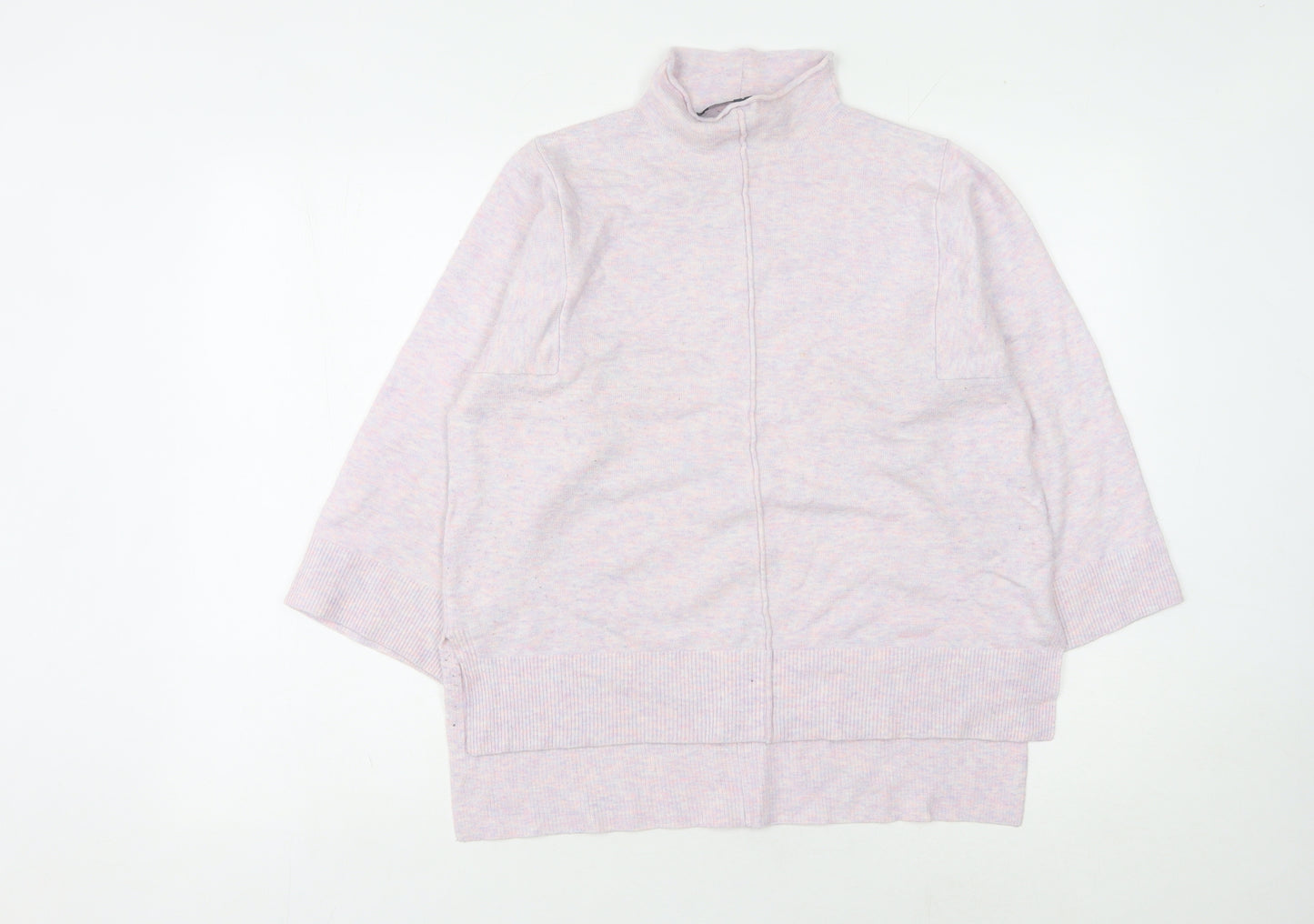 French Connection Women's Pink High Neck Cardigan, Size S