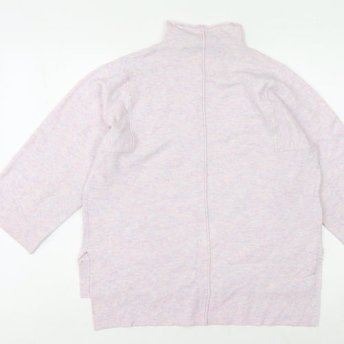 French Connection Women's Pink High Neck Cardigan, Size S