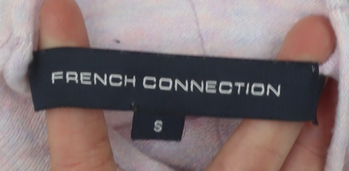 French Connection Women's Pink High Neck Cardigan, Size S