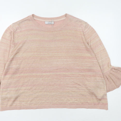 Marks and Spencer Women's Pink Striped Pullover Jumper UK 20