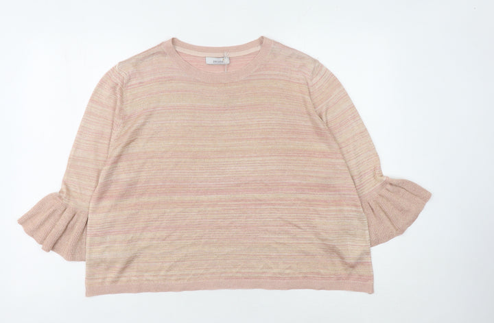Marks and Spencer Women's Pink Striped Pullover Jumper UK 20