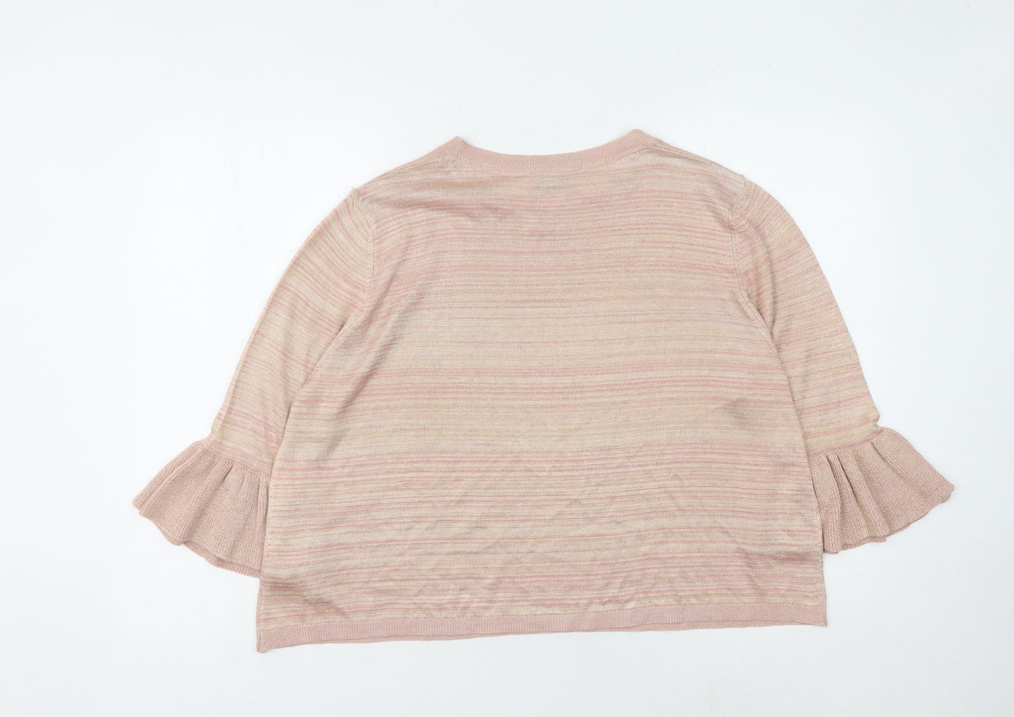 Marks and Spencer Women's Pink Striped Pullover Jumper UK 20