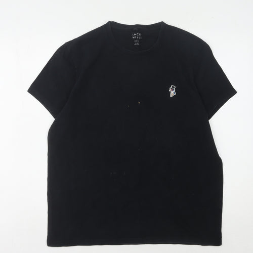 Jack Wills Men's Black Crew Neck T-Shirt M