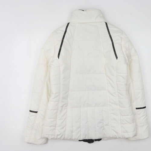 Lakeland Women's White Puffer Jacket, Regular Fit