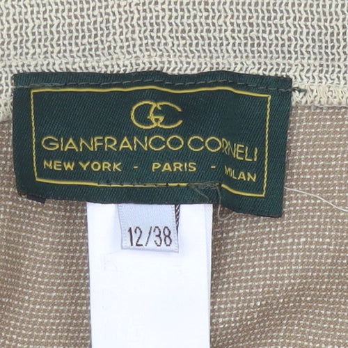 Gianfranco Corneli Women's Beige Straight Trousers Size 12