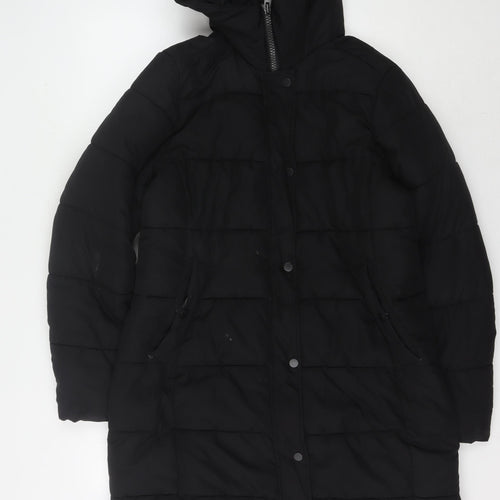 L.O.G.G. Women's Black Hooded Puffer Jacket, Size S