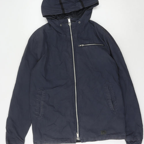 Brixtol Men’s Blue Hooded Jacket M Casual Zip