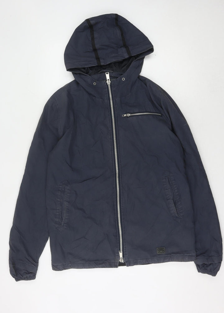 Brixtol Men’s Blue Hooded Jacket M Casual Zip