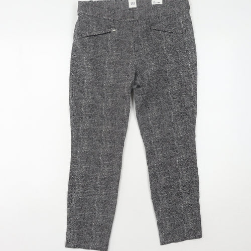 GAP Women's Grey Trousers Size 8 Regular Cotton Blend