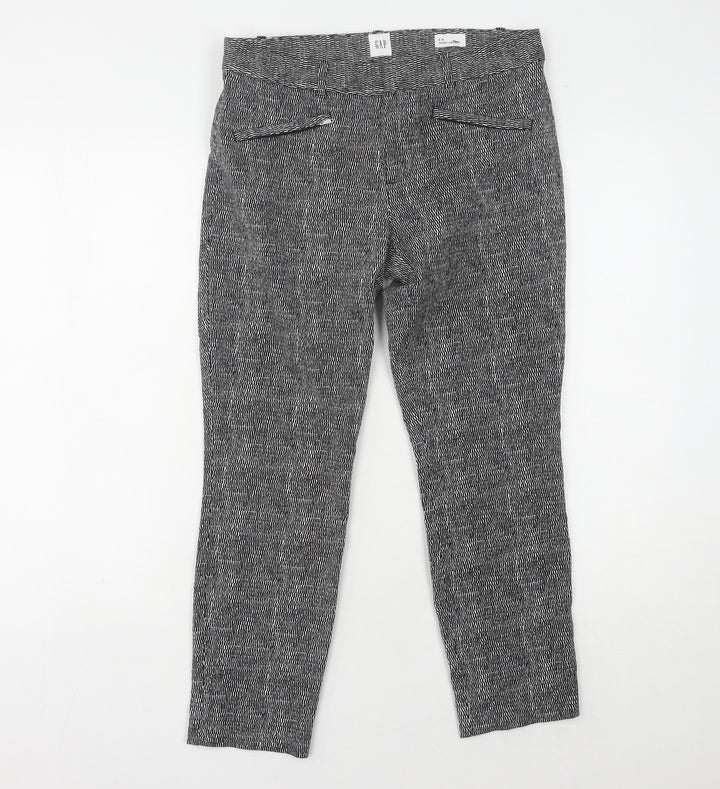 GAP Women's Grey Trousers Size 8 Regular Cotton Blend