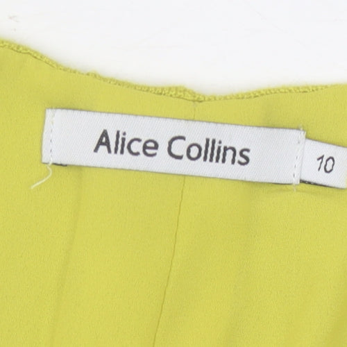 Alice Collins Women’s Green Viscose Jumper Size 10