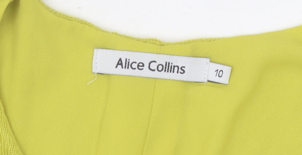 Alice Collins Women’s Green Viscose Jumper Size 10