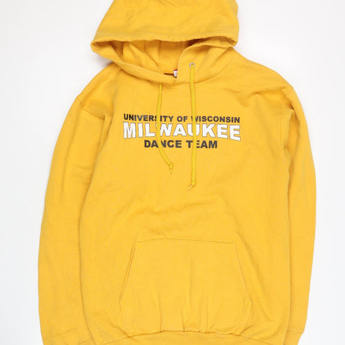 Champion Unisex Yellow Pullover Hoodie, Size S