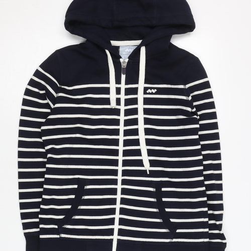 SPUNK Unisex Adults Black Striped Full Zip Hoodie S