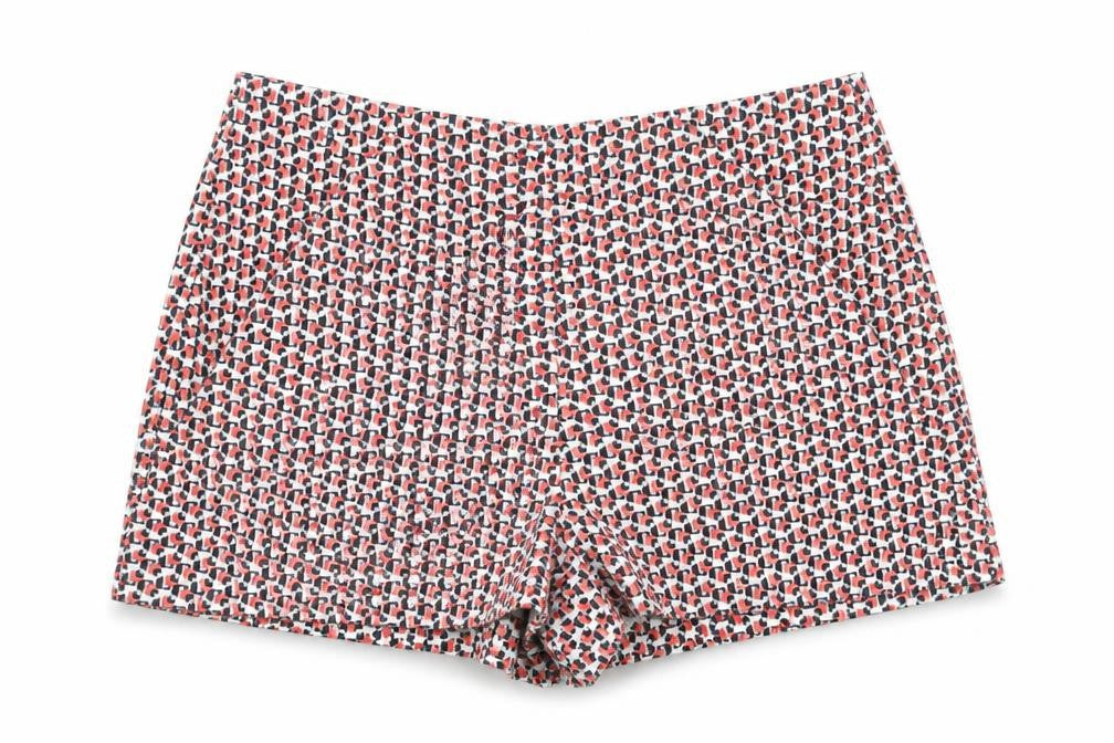 Front view of Zara Women's XS Multicoloured Geometric Shorts