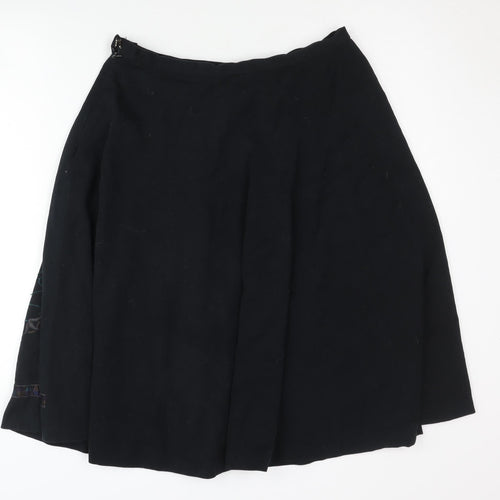 Eci New York Women's Black Embroidered Skirt Size 8