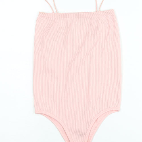 Zara Women's Pink XS Bodysuit, Sleeveless Knit