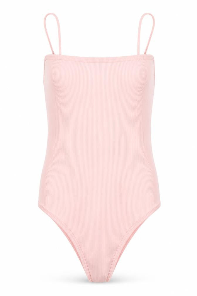 Front view of Zara Women's Pink XS Bodysuit, Sleeveless Knit