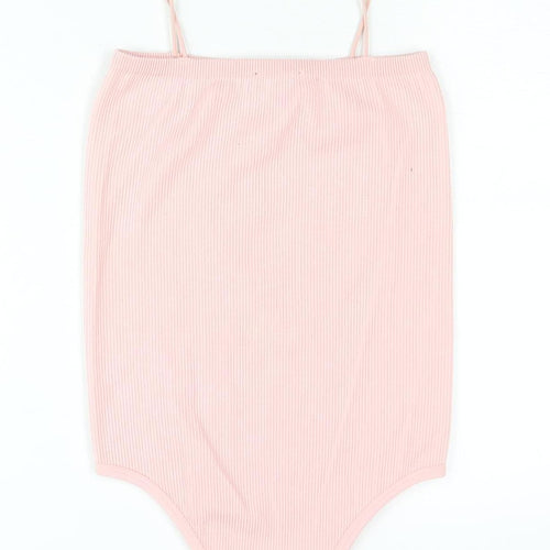 Zara Women's Pink XS Bodysuit, Sleeveless Knit