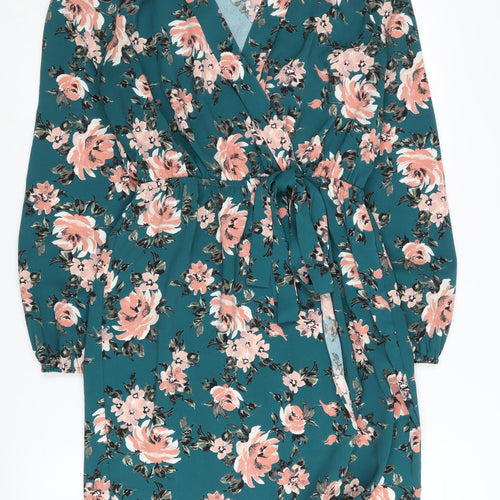 Apricot Women's Floral Wrap Dress Multicolour Size 10
