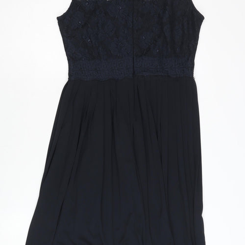 H&M Women's Black A-Line Lace Knee Length Dress