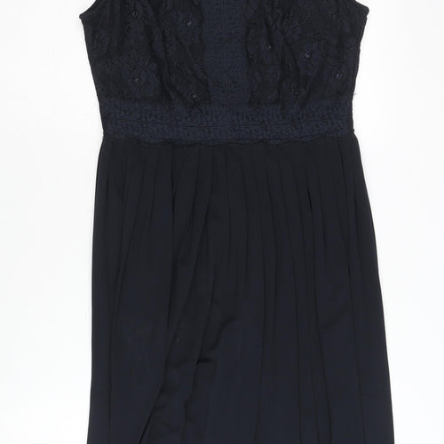 H&M Women's Black A-Line Lace Knee Length Dress