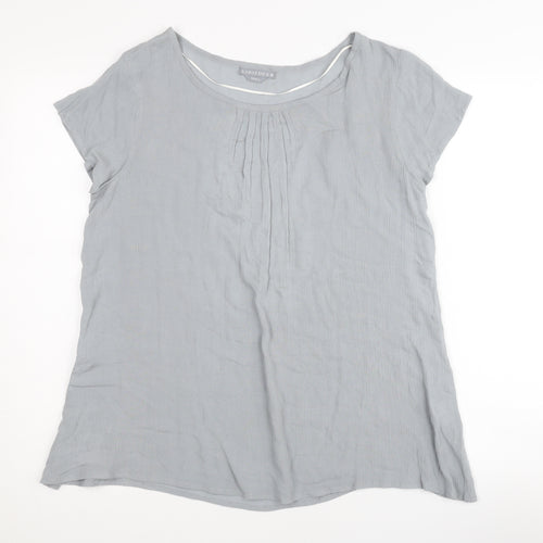 RABALDER Women's Grey Blouse, Size S, Casual, Lightweight