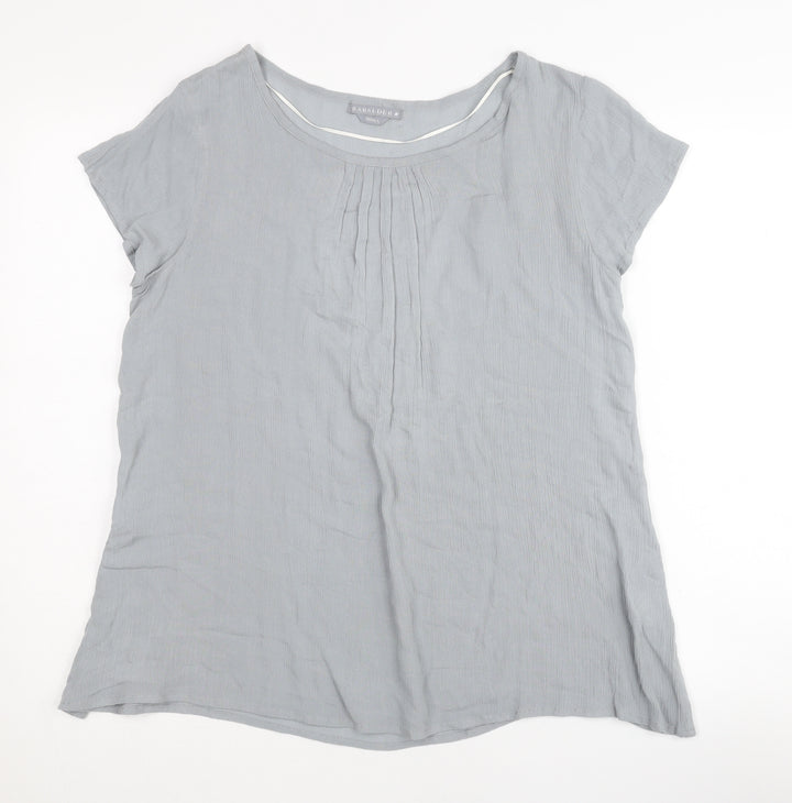 RABALDER Women's Grey Blouse, Size S, Casual, Lightweight