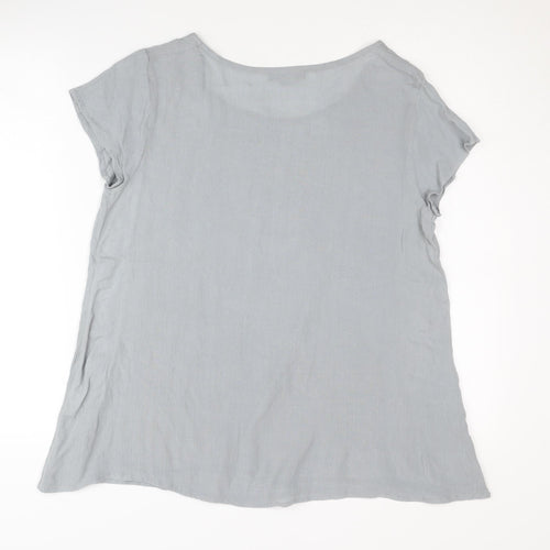 RABALDER Women's Grey Blouse, Size S, Casual, Lightweight