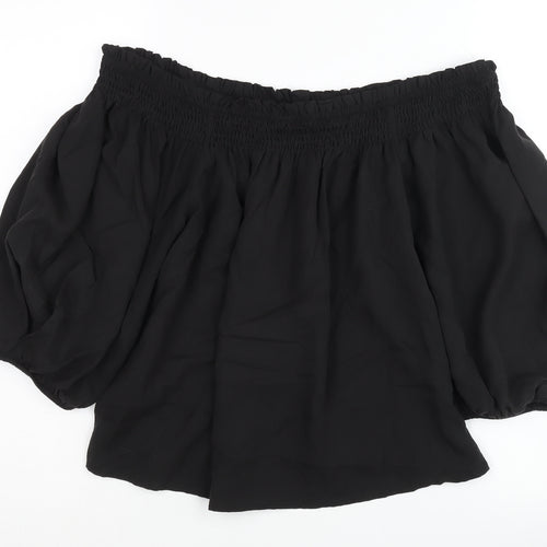 Superdry Women Black Off Shoulder Top UK 12