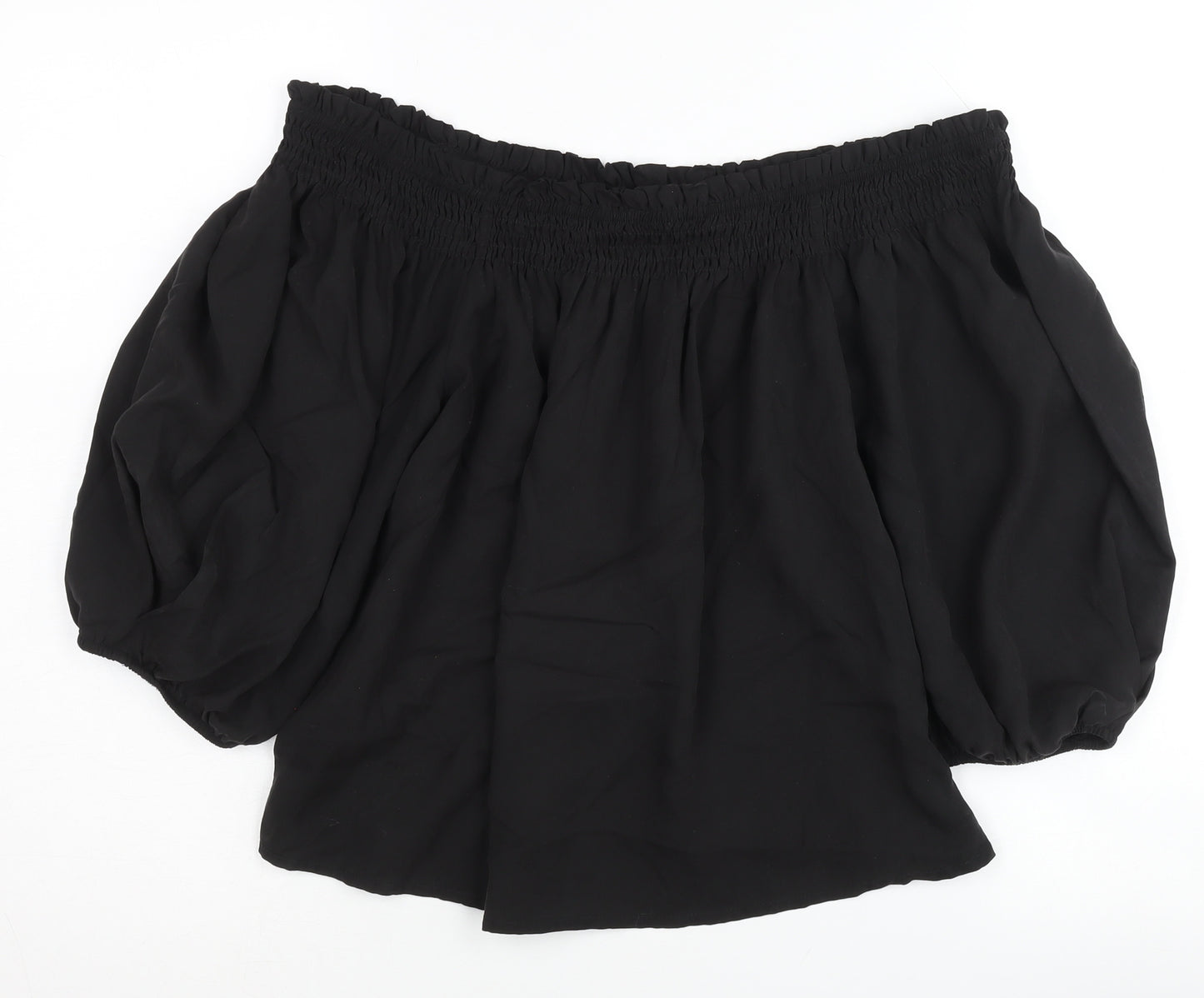 Superdry Women Black Off Shoulder Top UK 12