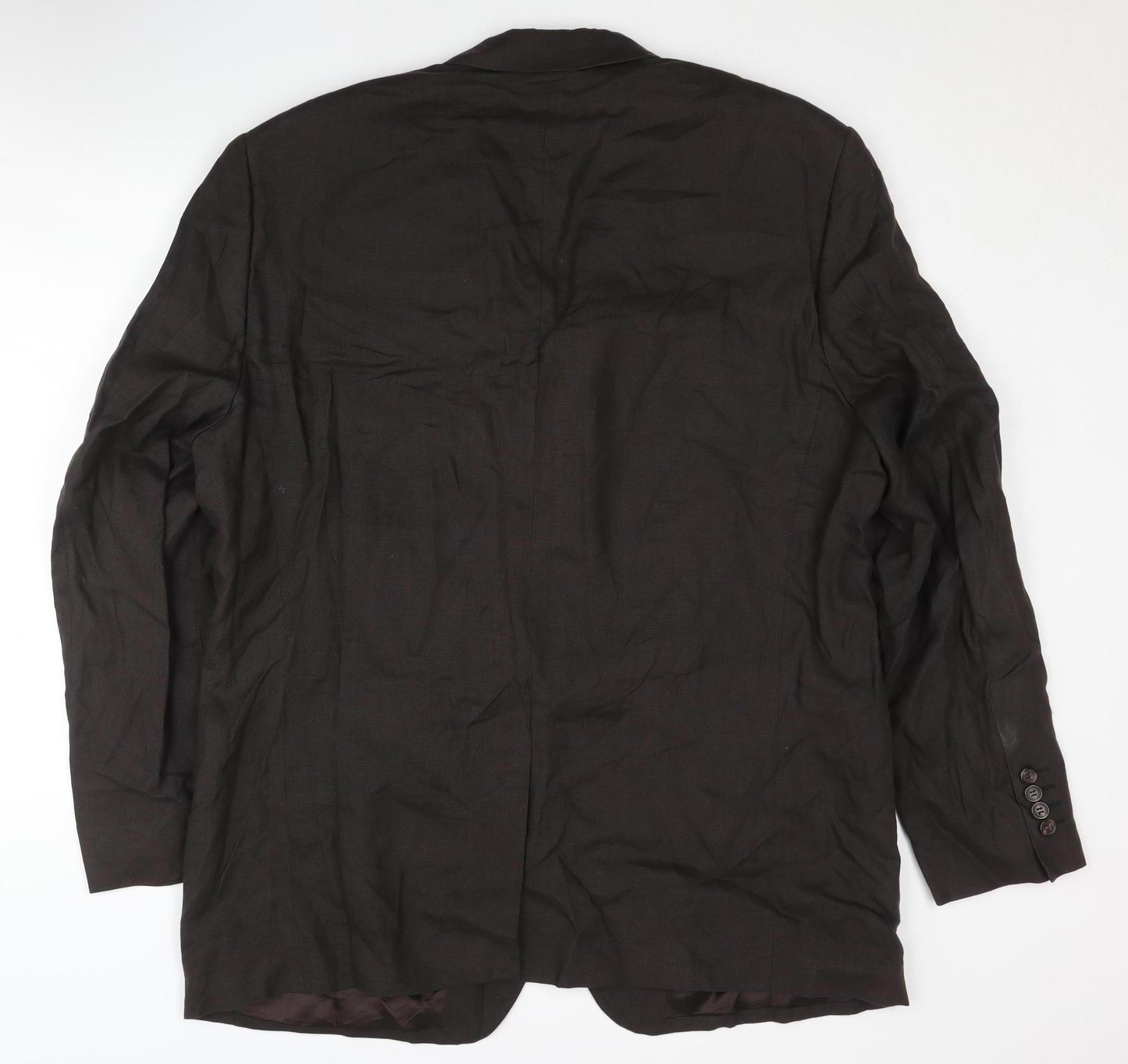 Linea Men's Brown Linen Blazer 46 Regular