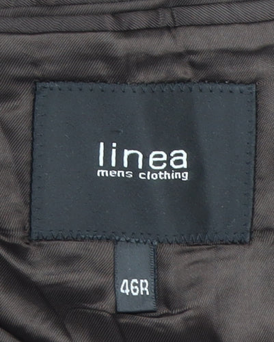Linea Men's Brown Linen Blazer 46 Regular