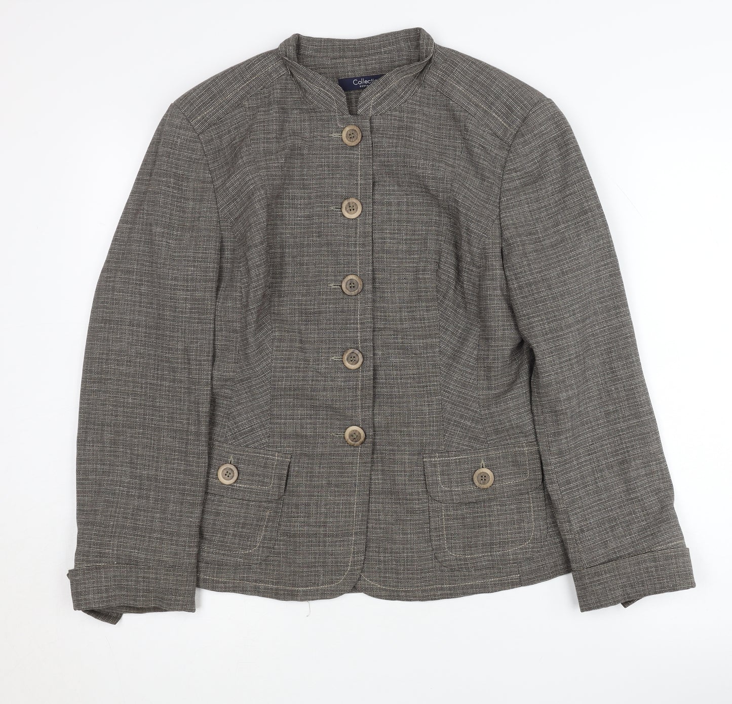 Debenhams Women’s Grey Jacket Size 12 Button