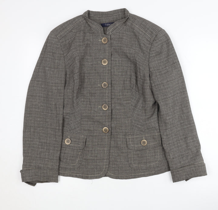 Debenhams Women’s Grey Jacket Size 12 Button