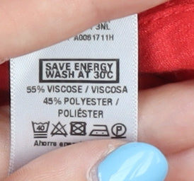 Wallis Women's Red XL Blouse Casual Button 3/4 Sleeve