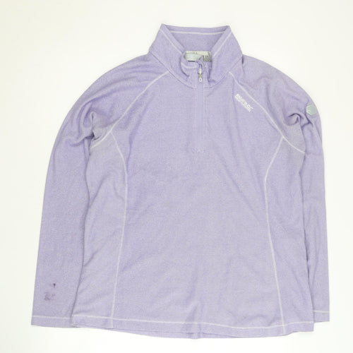Regatta Women’s Purple 1/4 Zip Sweatshirt, Size 16