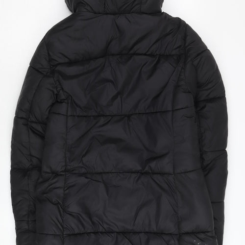 H&M Women's Black XS Puffer Jacket Coat Winter Hooded