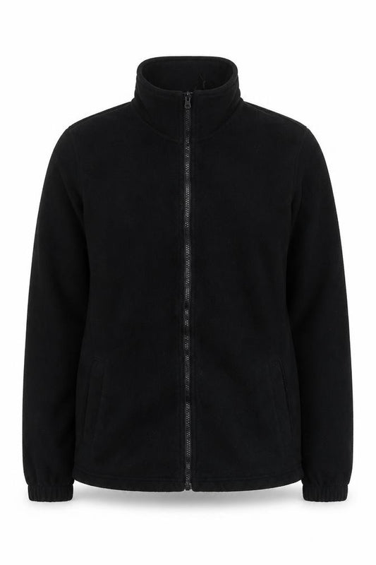 Front view of Mountain Warehouse Women's Black Fleece Jacket, size 10