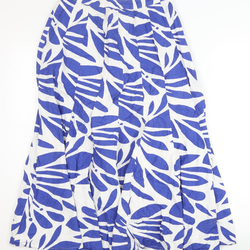 Roman Women's Blue A-Line Midi Skirt, Size 10
