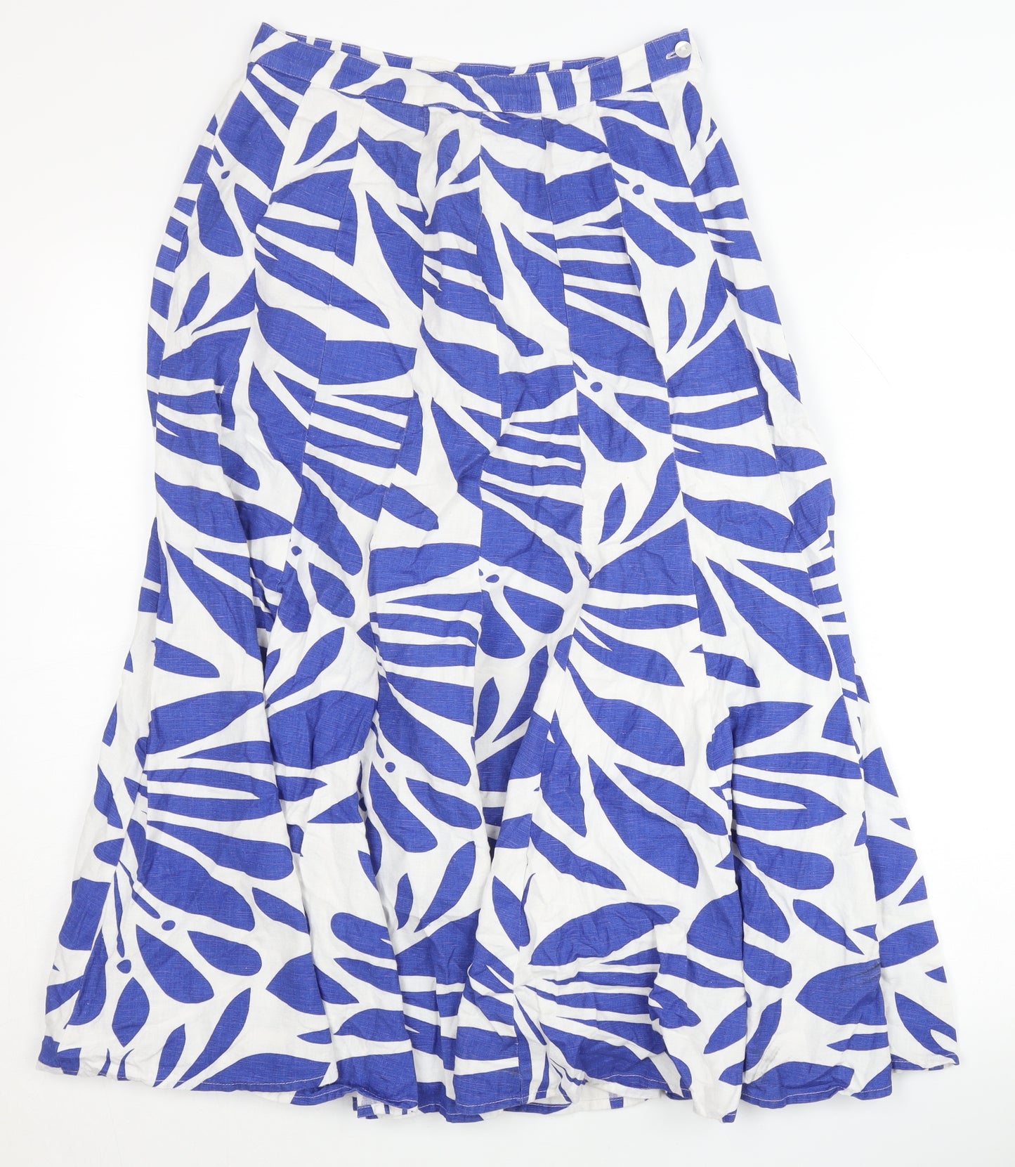 Roman Women's Blue A-Line Midi Skirt, Size 10