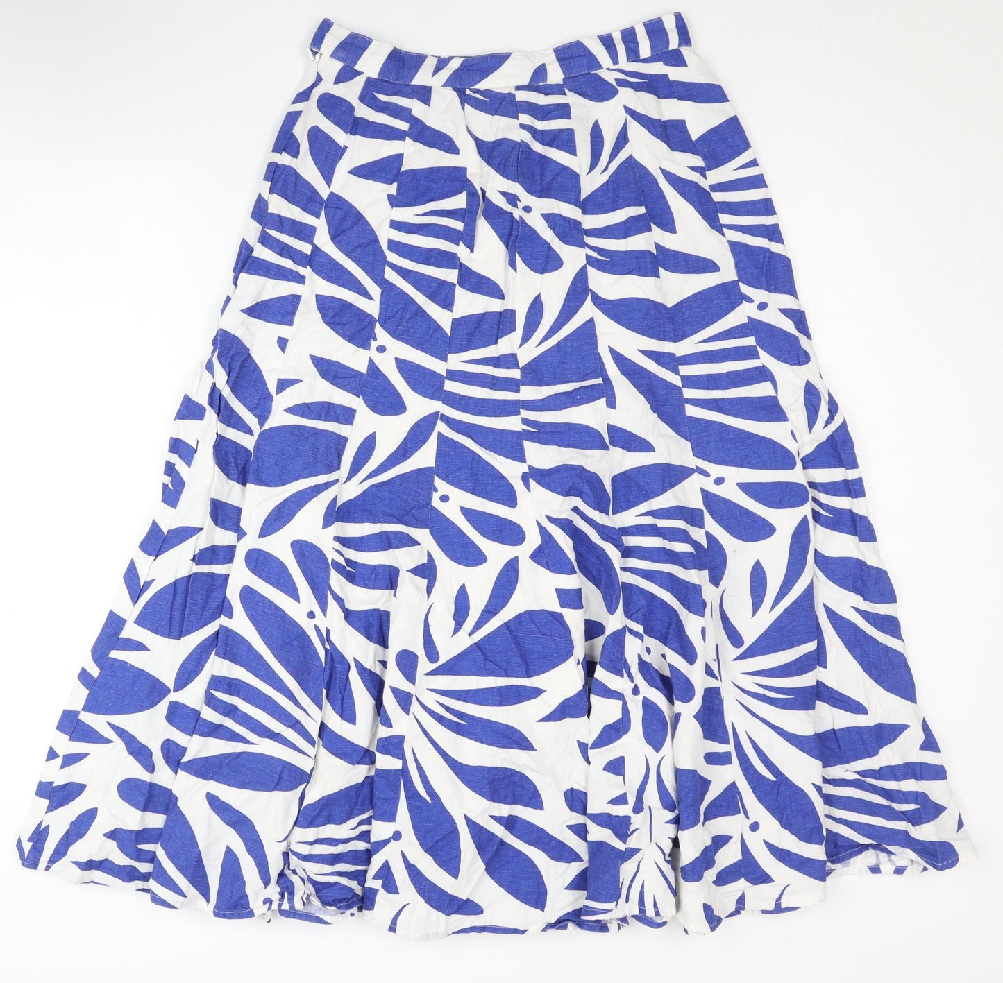 Roman Women's Blue A-Line Midi Skirt, Size 10