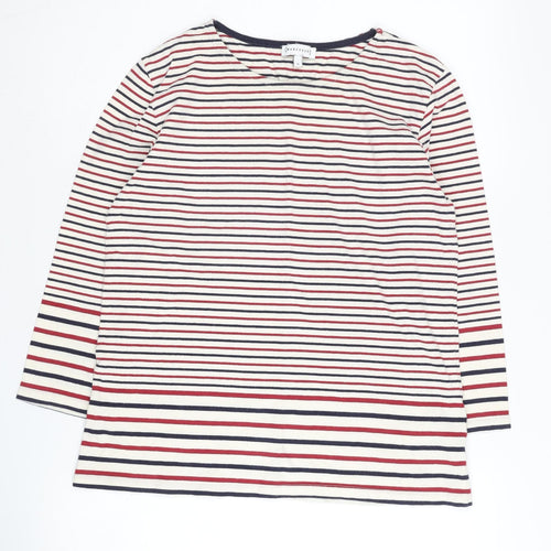 Warehouse Women Multicoloured Striped Top Size 10