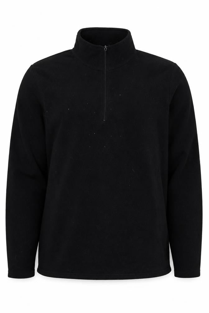 Mountain Warehouse Unisex Black Fleece Pullover Sweatshirt