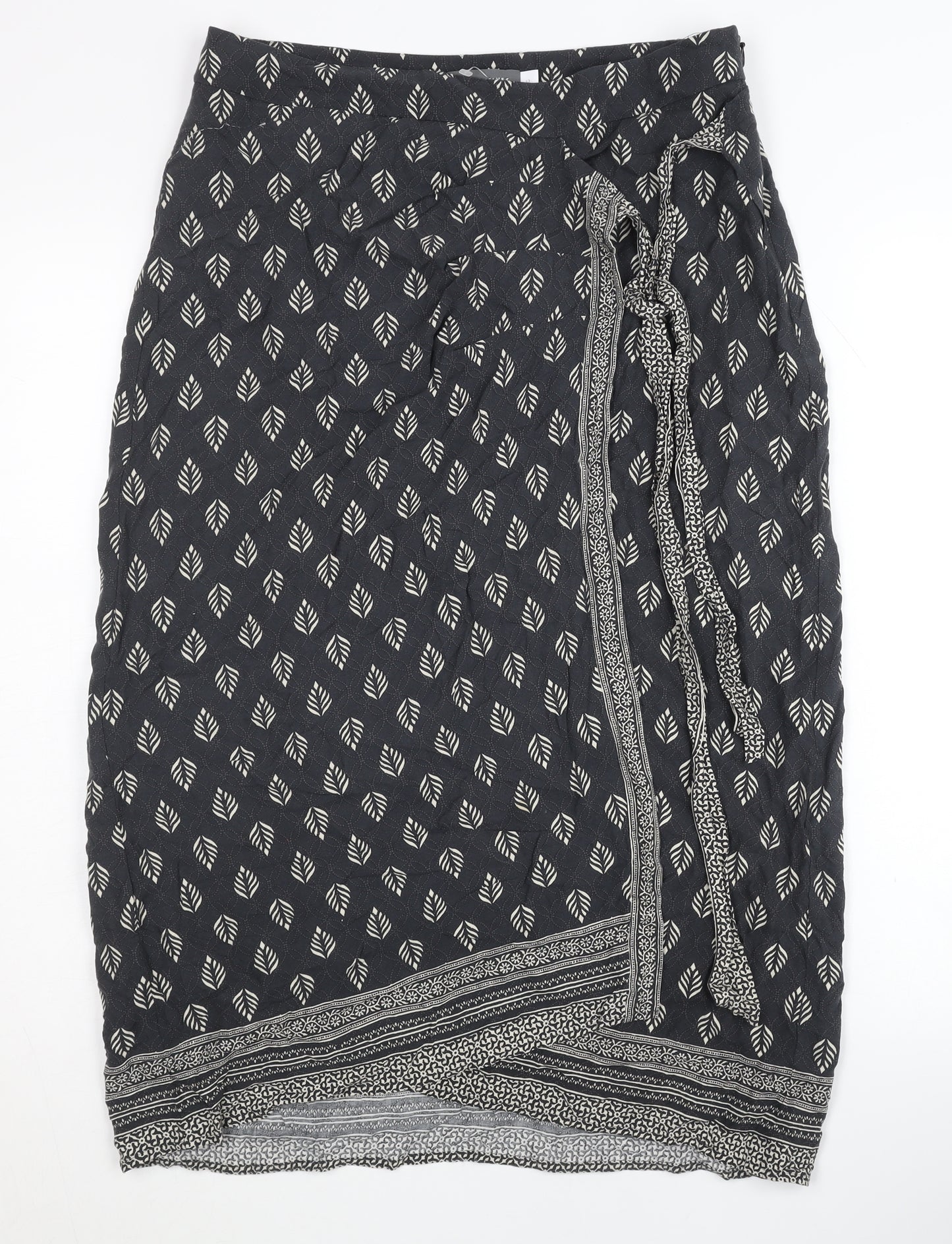 Mint Velvet Women's Black Geometric Skirt Size 12
