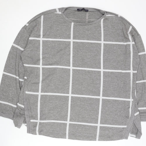 Marks and Spencer Women's Grey Check Pullover Jumper UK 20